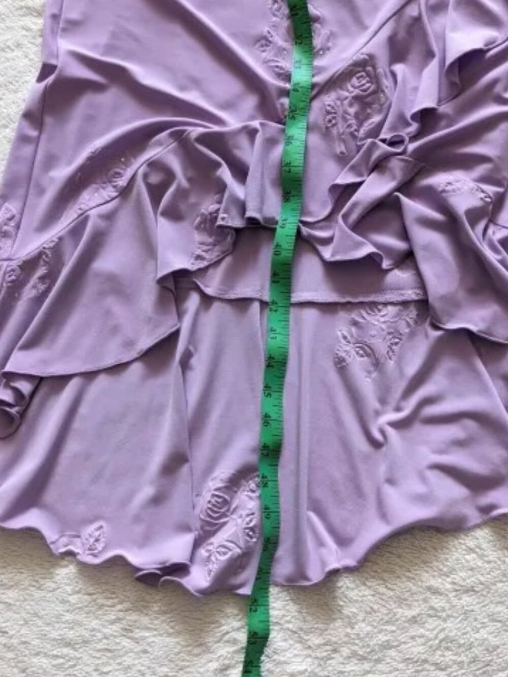 Lilac High-Low Ruffle Hem Halter Dress - Picture 3 of 6